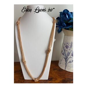 Erica Lyons Gold-Tone Layered-Necklace With 5 Knotted Stations 20"